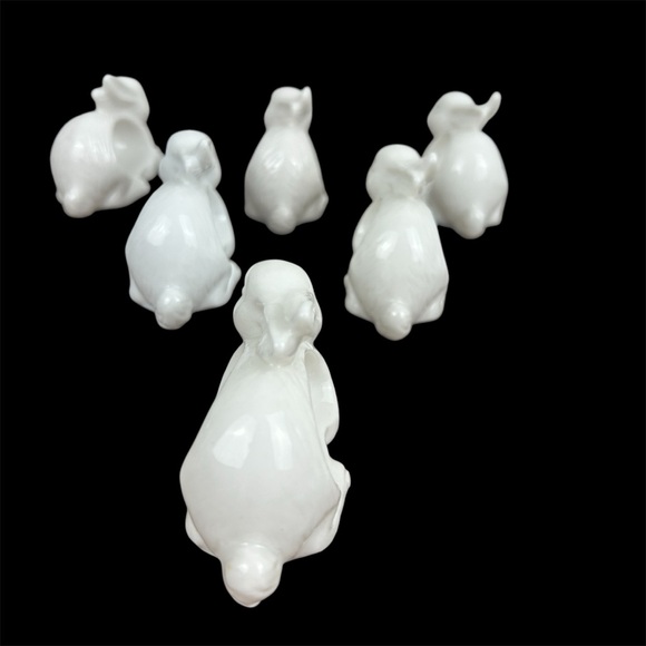 Vintage Shafford Porcelain Bunny Napkin Ring - Picture 3 of 6